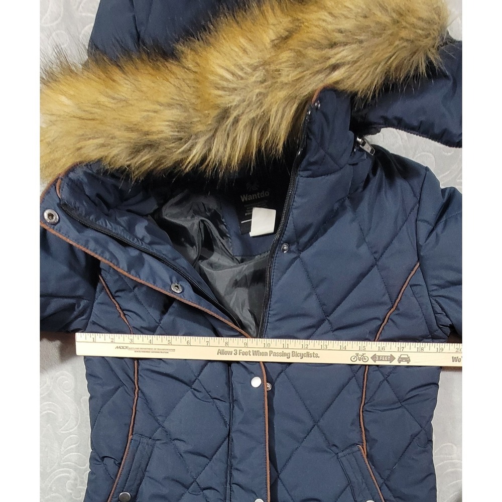 Wantdo Women's Warm Winter Coat Quilted Jacket Insulated Jacket with Fur Hood - Picture 8 of 9